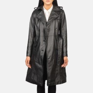 Double-breasted Leather Coat